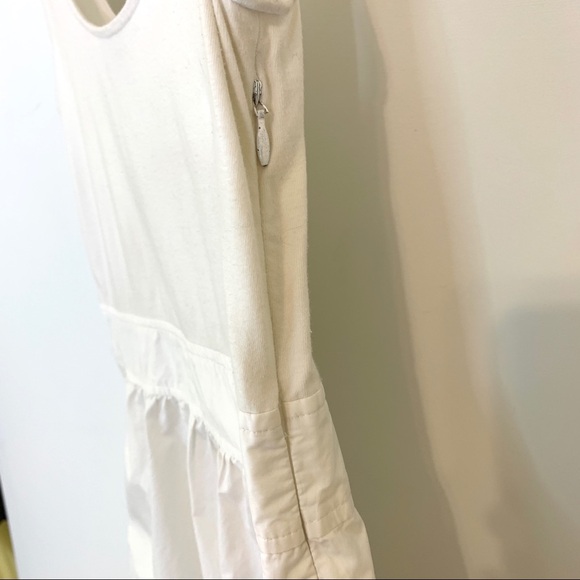 THEORY Boa Cotton Tank Dress in White with Pockets - Picture 6 of 10